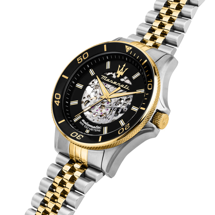 Maserati Sfida R8823140010 automatisch herenhorloge detail wijzerplaat