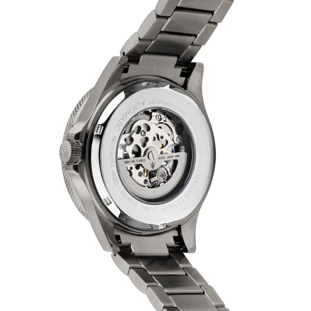 Maserati Sfida watch R8823140015 - Automatisch Herenhorloge - 44 mm - Gunmetal Blauw