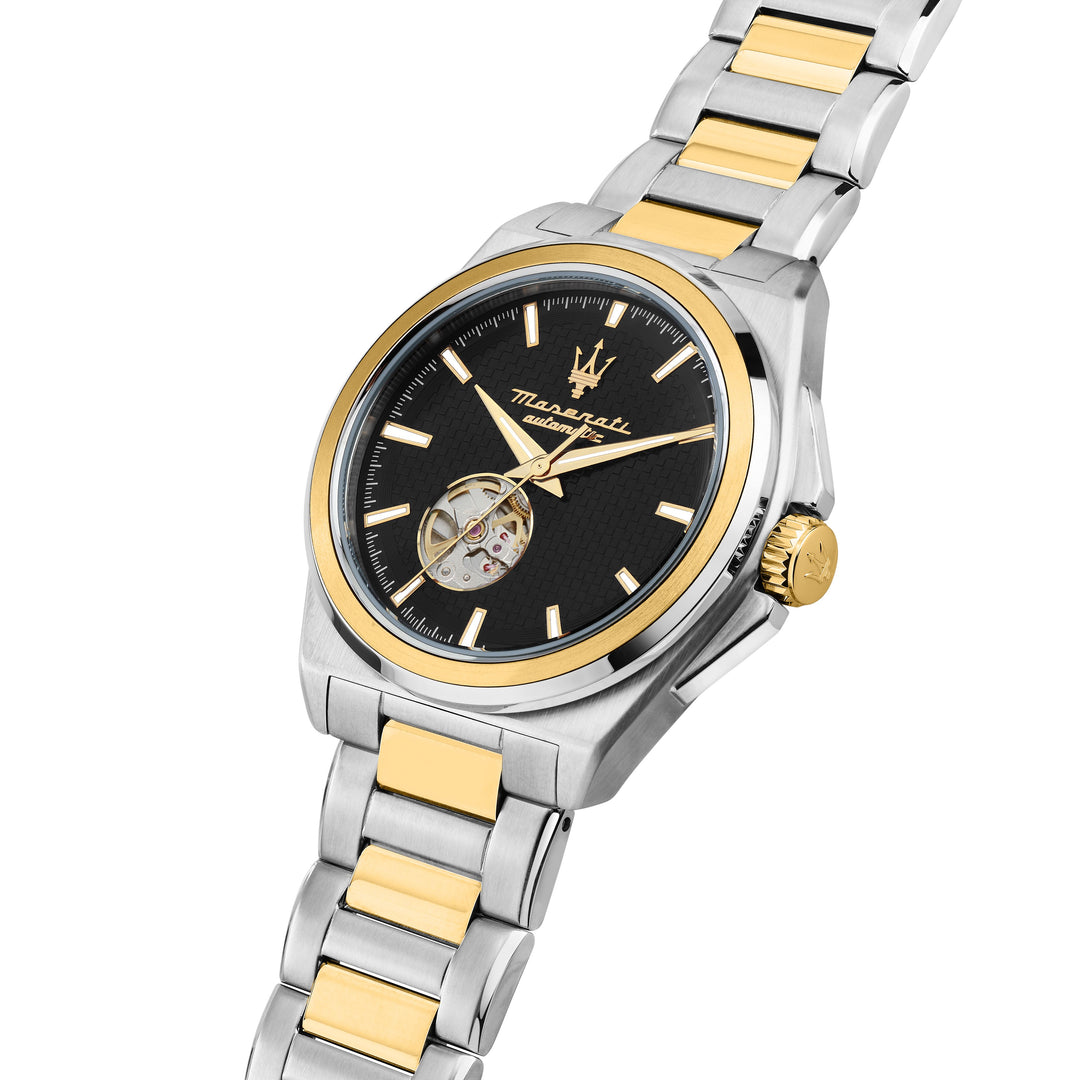 Maserati Velocità R8823152001 - Automatisch Herenhorloge - 41 MM - Zwart Goud Zilver