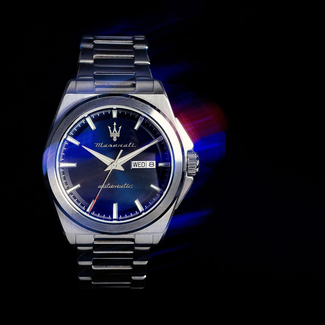 Maserati Velocita R8823152002 - Automatisch Herenhorloge - 41 mm - Blauw Zilverkleurig