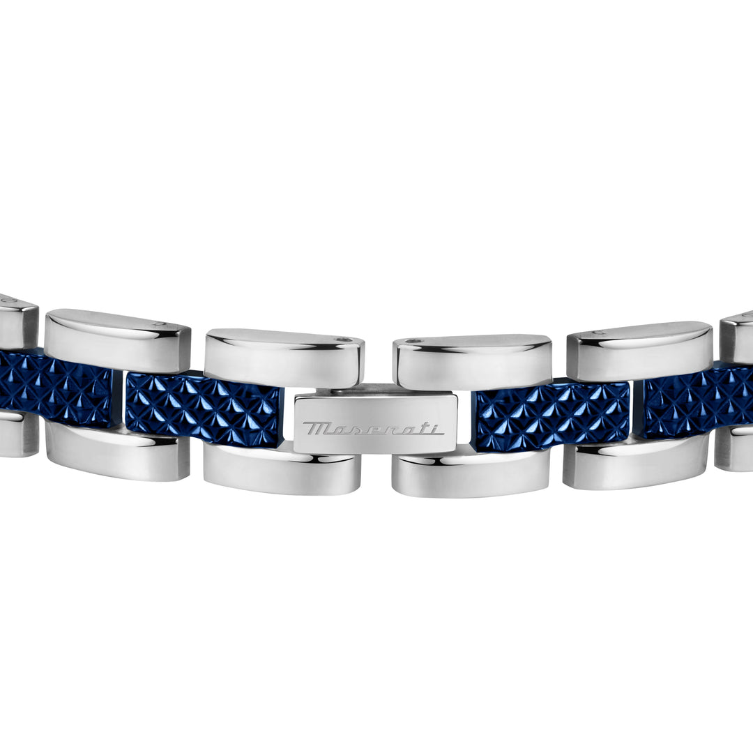 Maserati Successo R8851121016 - Chronograaf Herenhorloge - 44 MM - Zilver blauw - Cadeauset met Armband