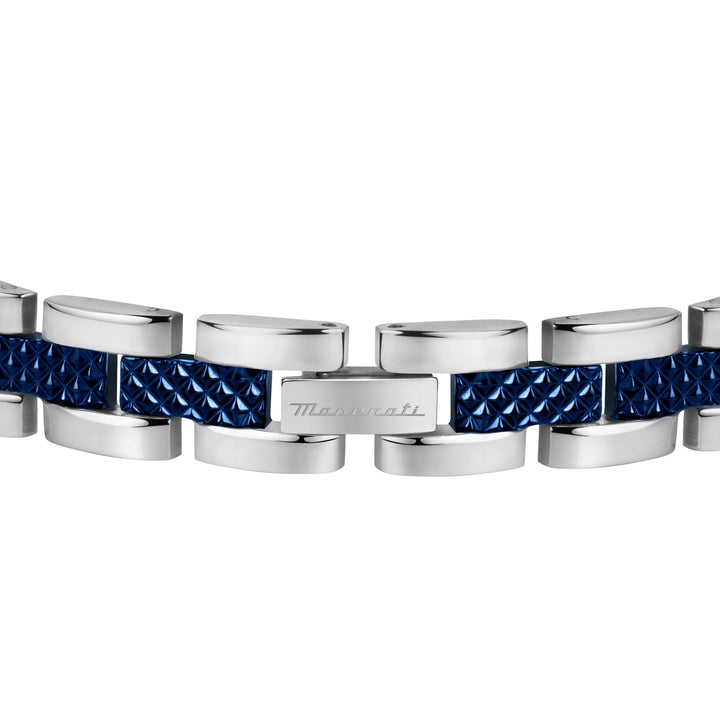 Maserati Successo R8851121016 - Chronograaf Herenhorloge - 44 MM - Zilver blauw - Cadeauset met Armband