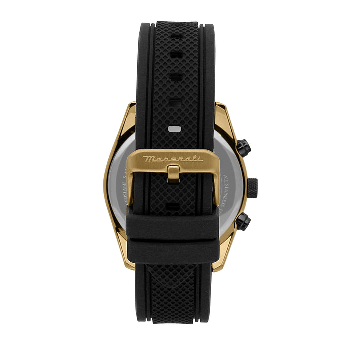 Maserati Attrazione watch R8851151001 - Chronograaf Herenhorloge - 43 MM - Zwart/Goud