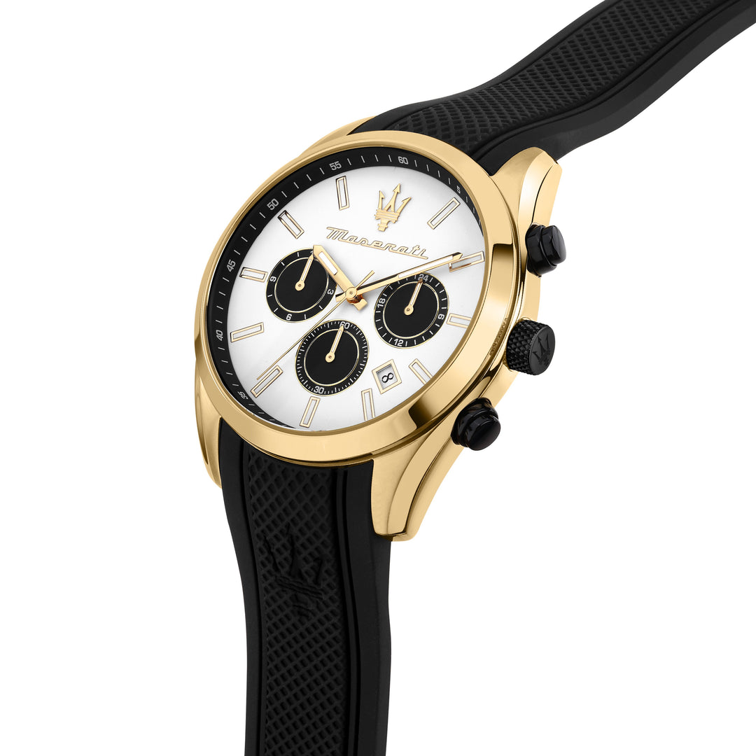 Maserati Attrazione watch R8851151001 - Chronograaf Herenhorloge - 43 MM - Zwart/Goud