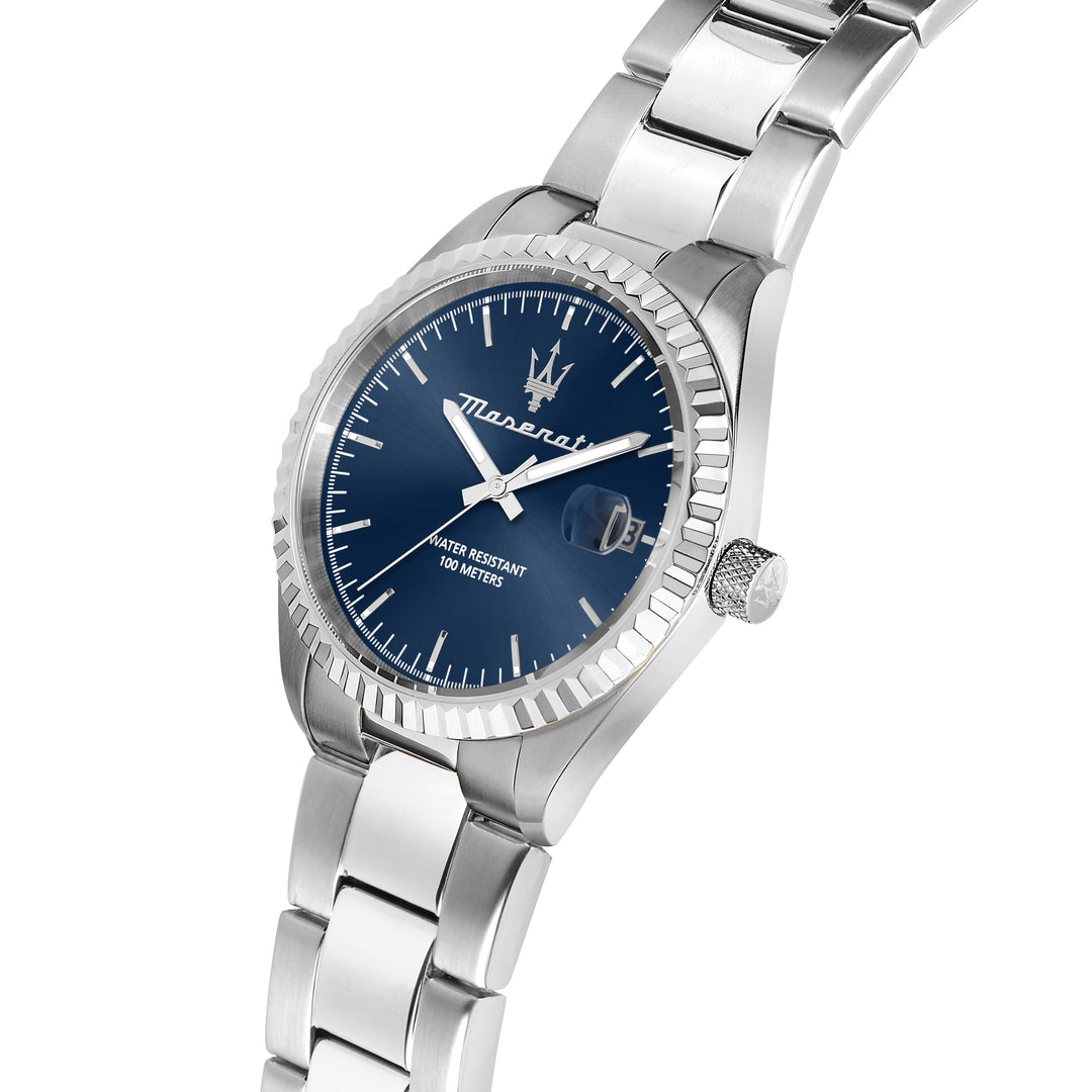 Maserati Competizione R8853100029 - Automatisch Herenhorloge - 43 MM - Zilver/Blauw