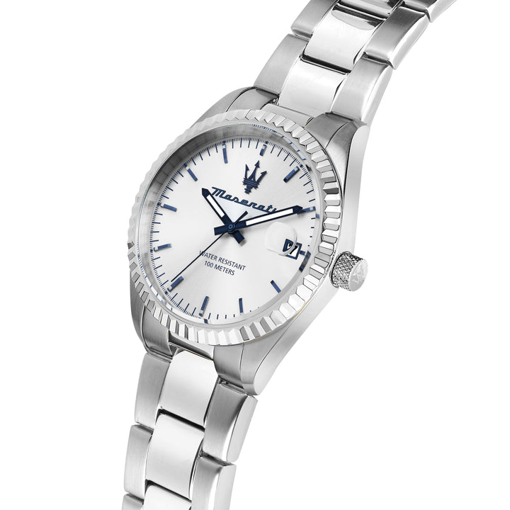 Maserati watch R8853100045 - Competizione - Heren horloge - 43 MM - Zilver / Blauw