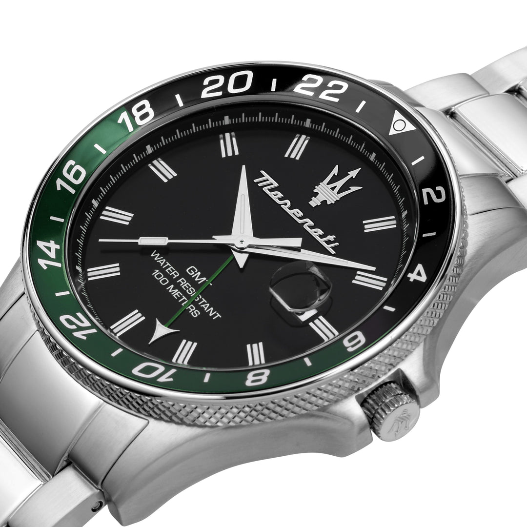 Maserati Sfida watch R8853140005 - Herenhorloge - 44 MM - Zwart/Groen/Zilver