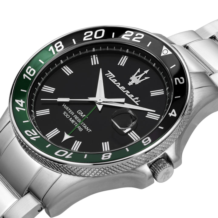 Maserati Sfida watch R8853140005 - Herenhorloge - 44 MM - Zwart/Groen/Zilver