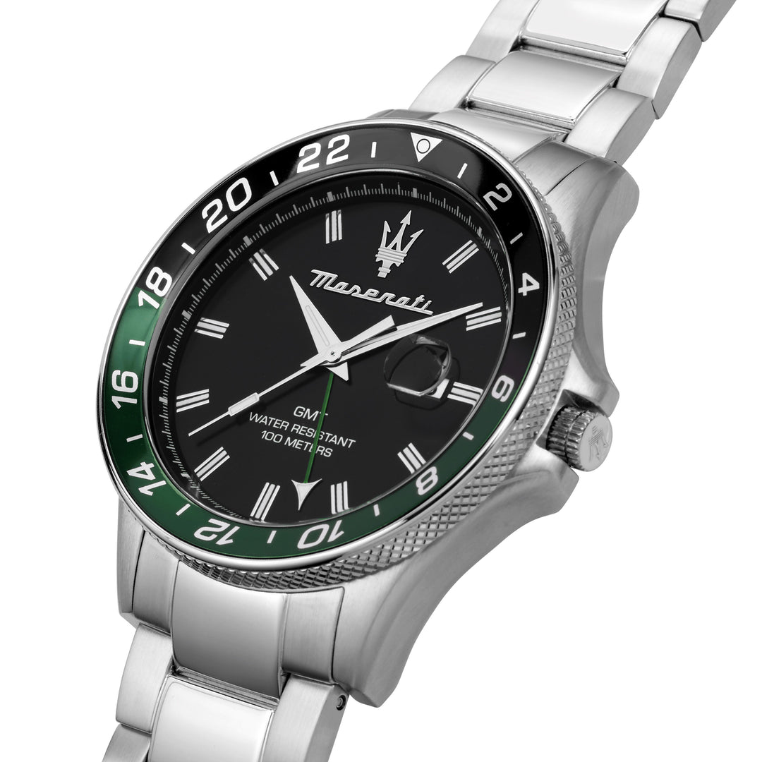 Maserati Sfida watch R8853140005 - Herenhorloge - 44 MM - Zwart/Groen/Zilver