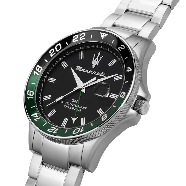 Maserati Sfida watch R8853140005 - Herenhorloge - 44 MM - Zwart/Groen/Zilver