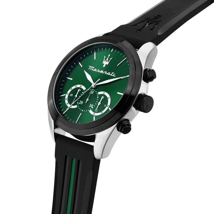 Maserati Traguardo watch R8871612043 - Chronograaf Herenhorloge - 45 MM - Zwart Groen