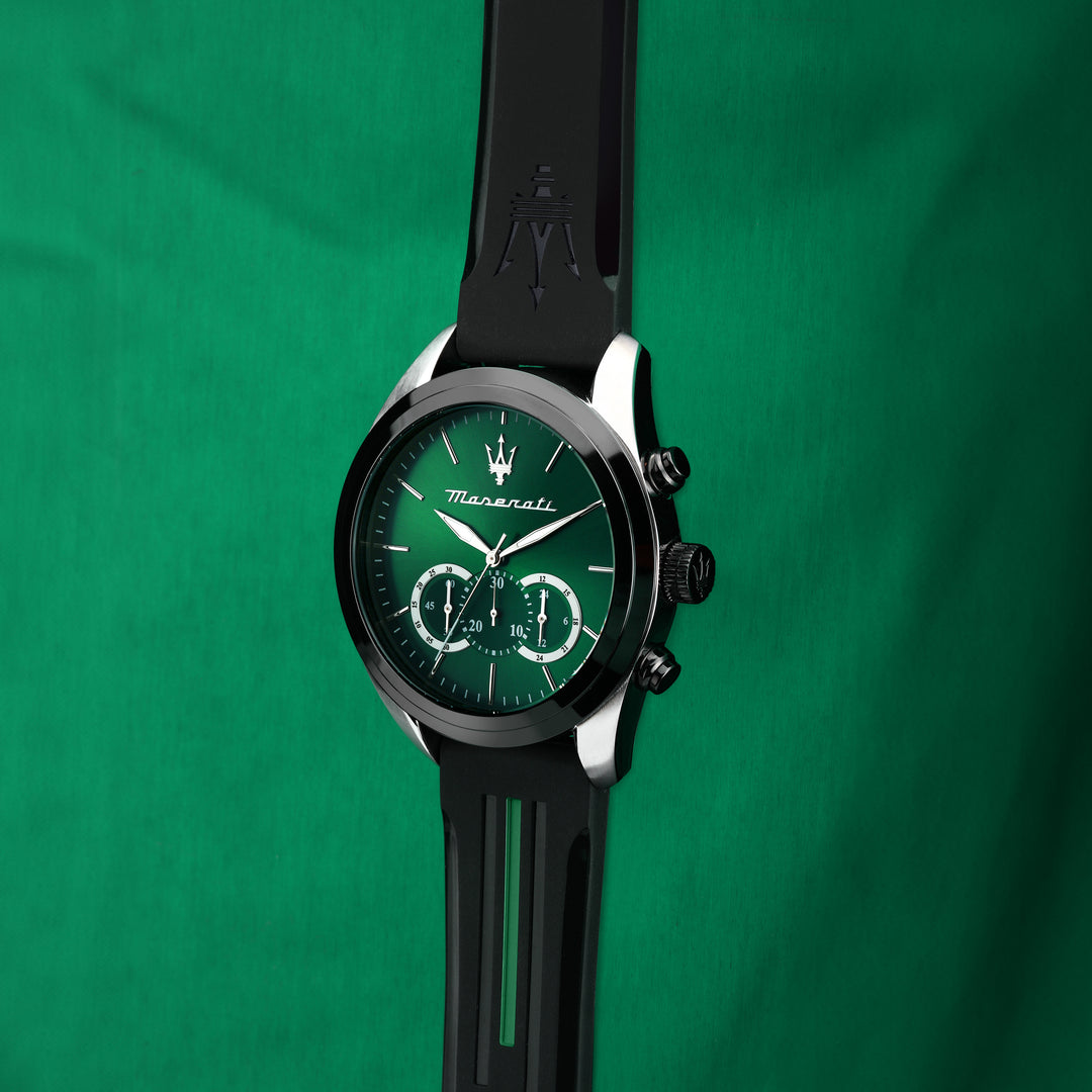 Maserati Traguardo watch R8871612043 - Chronograaf Herenhorloge - 45 MM - Zwart Groen