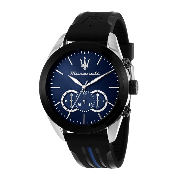 Maserati Traguardo watch R8871612044 - Chronograaf Herenhorloge - 45 MM - Zwart Blauw