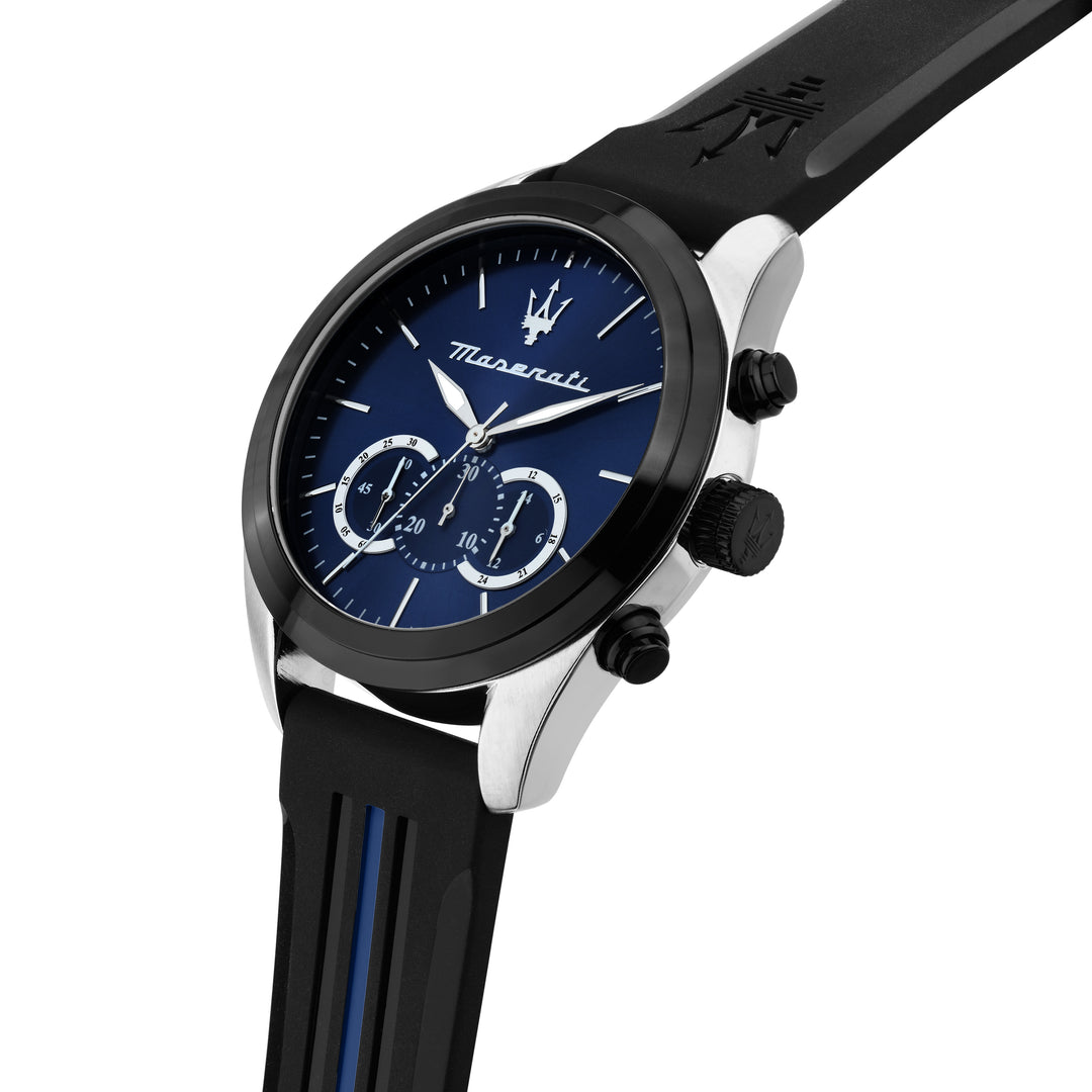 Maserati Traguardo watch R8871612044 - Chronograaf Herenhorloge - 45 MM - Zwart Blauw