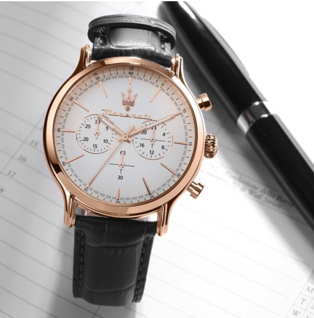 Maserati watch R8871618016 - Epoca - Herenhorloge - 42 MM - Rosé Goud / Crème