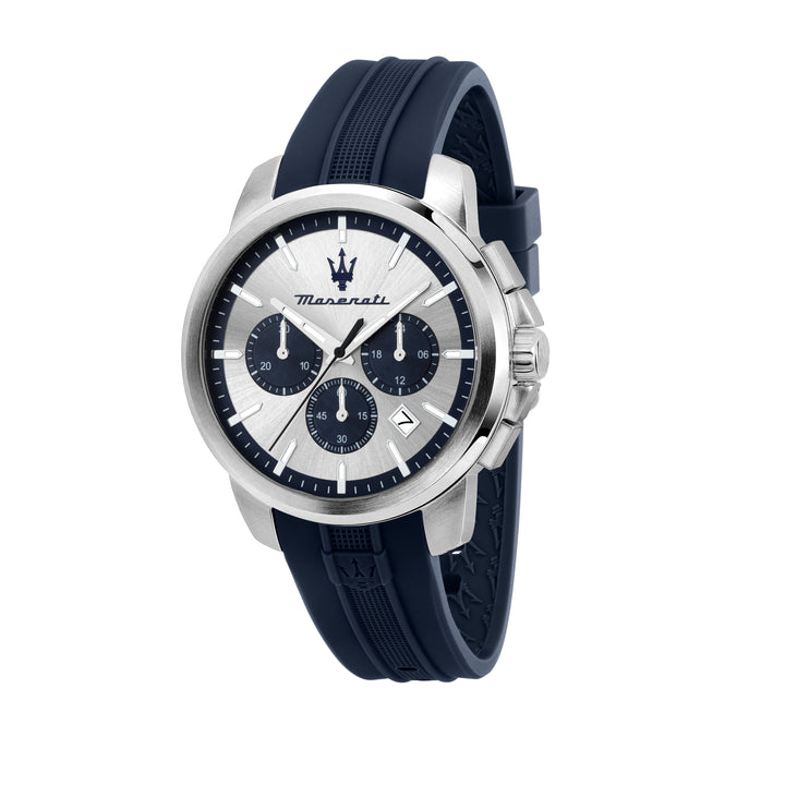 Maserati Successo watch R8871621042 - Chronograaf Herenhorloge - 42 mm - Zilver Blauw