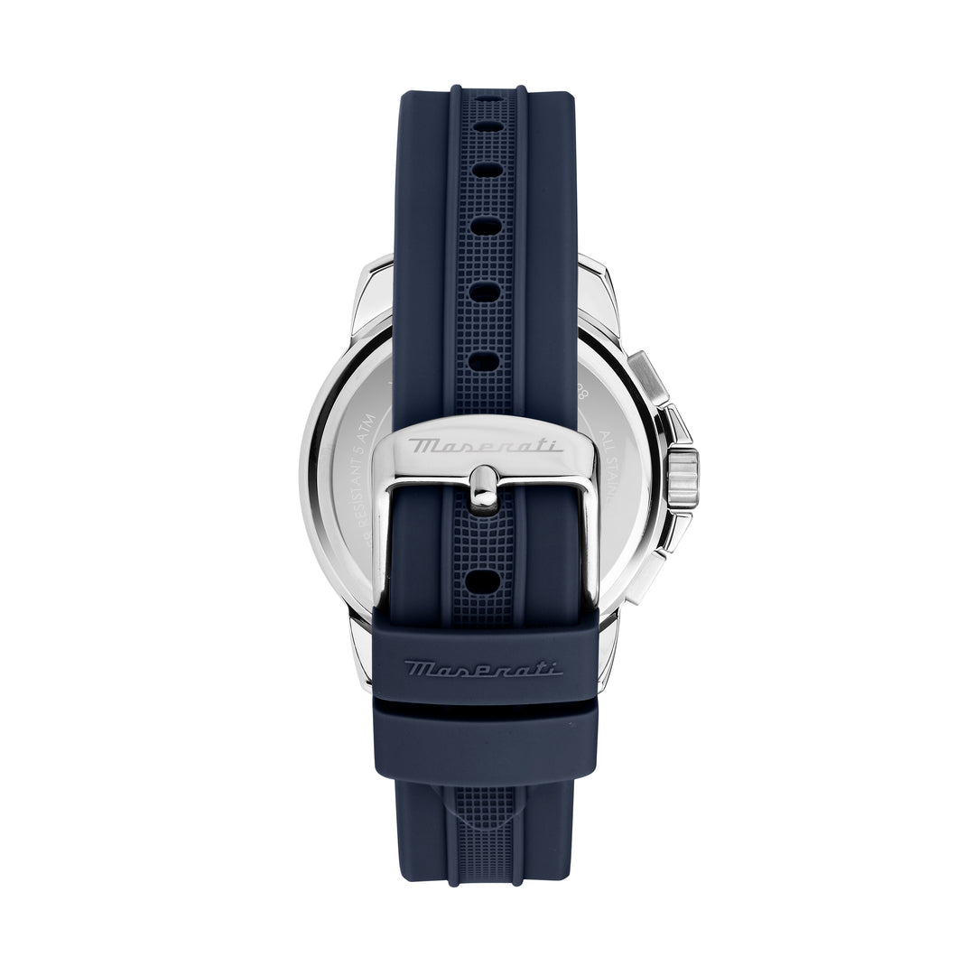 Maserati Successo watch R8871621042 - Chronograaf Herenhorloge - 42 mm - Zilver Blauw