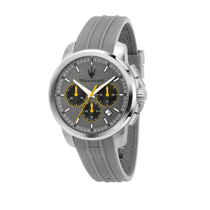 Maserati Successo R8871621043 - Chronograaf Herenhorloge - 42 MM - Grijs Zilver