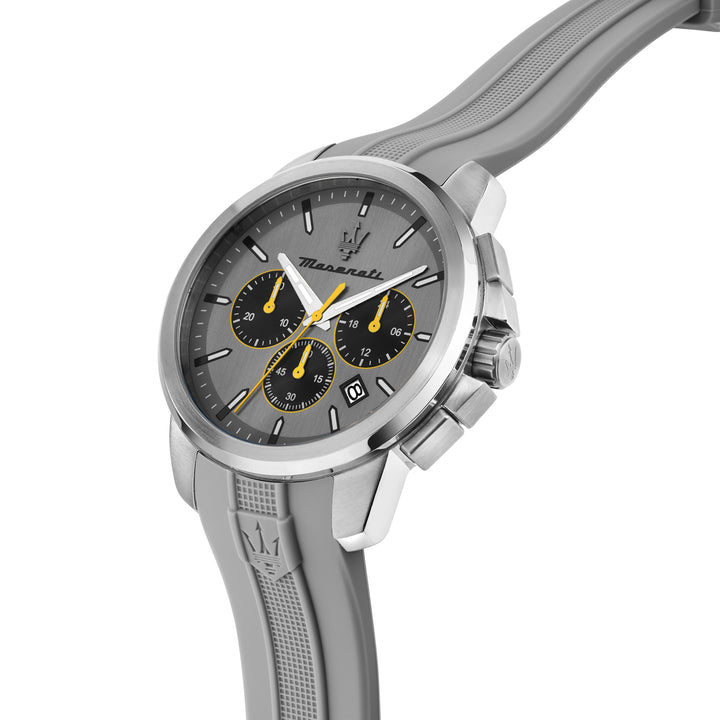 Maserati Successo R8871621043 - Chronograaf Herenhorloge - 42 MM - Grijs Zilver