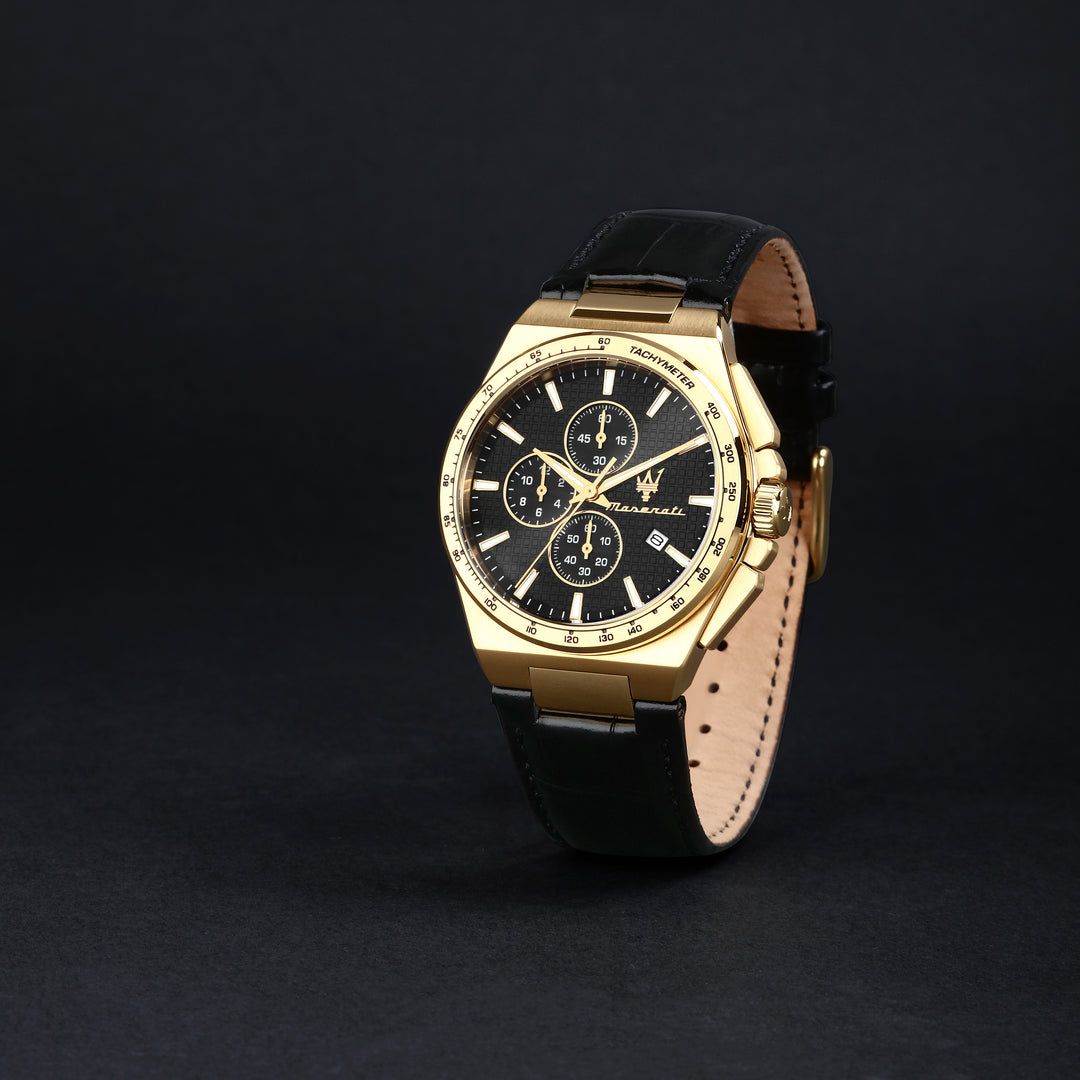 Maserati Velocita Slim R8871653001 - Chronograaf Herenhorloge - 41 MM - Goud/Zwart