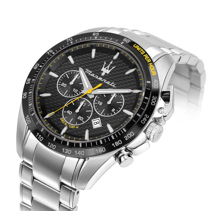Maserati Traguardo watch R8873612042 - Chronograaf Herenhorloge - Zwart Zilver 45 MM
