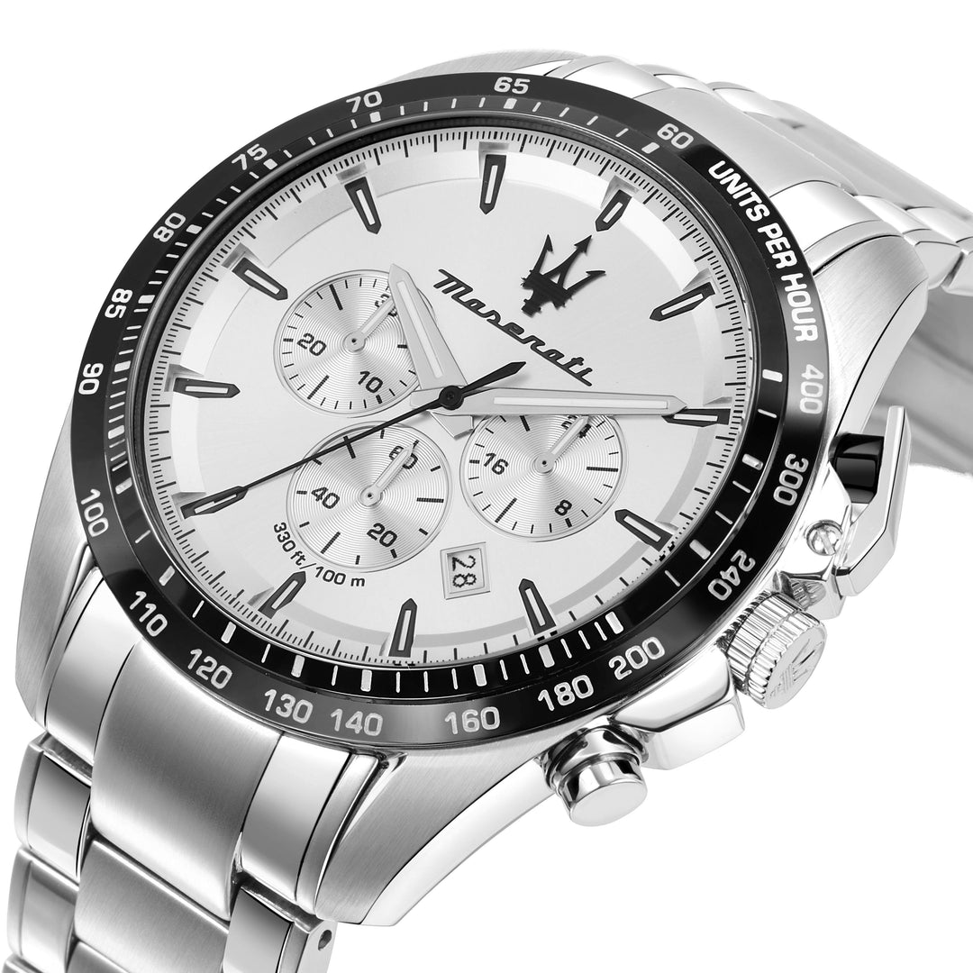 Maserati Traguardo watch R8873612049 - Chronograaf Herenhorloge - 45 mm - Zilver/Zwart