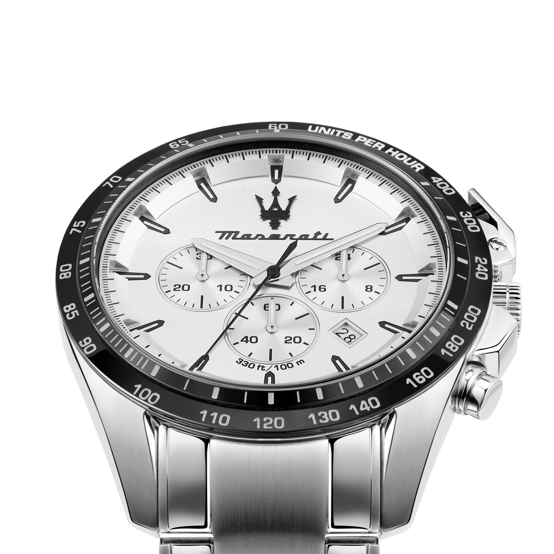 Maserati Traguardo watch R8873612049 - Chronograaf Herenhorloge - 45 mm - Zilver/Zwart