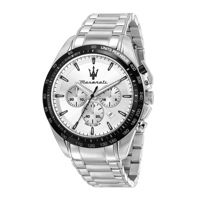 Maserati Traguardo watch R8873612049 - Chronograaf Herenhorloge - 45 mm - Zilver/Zwart
