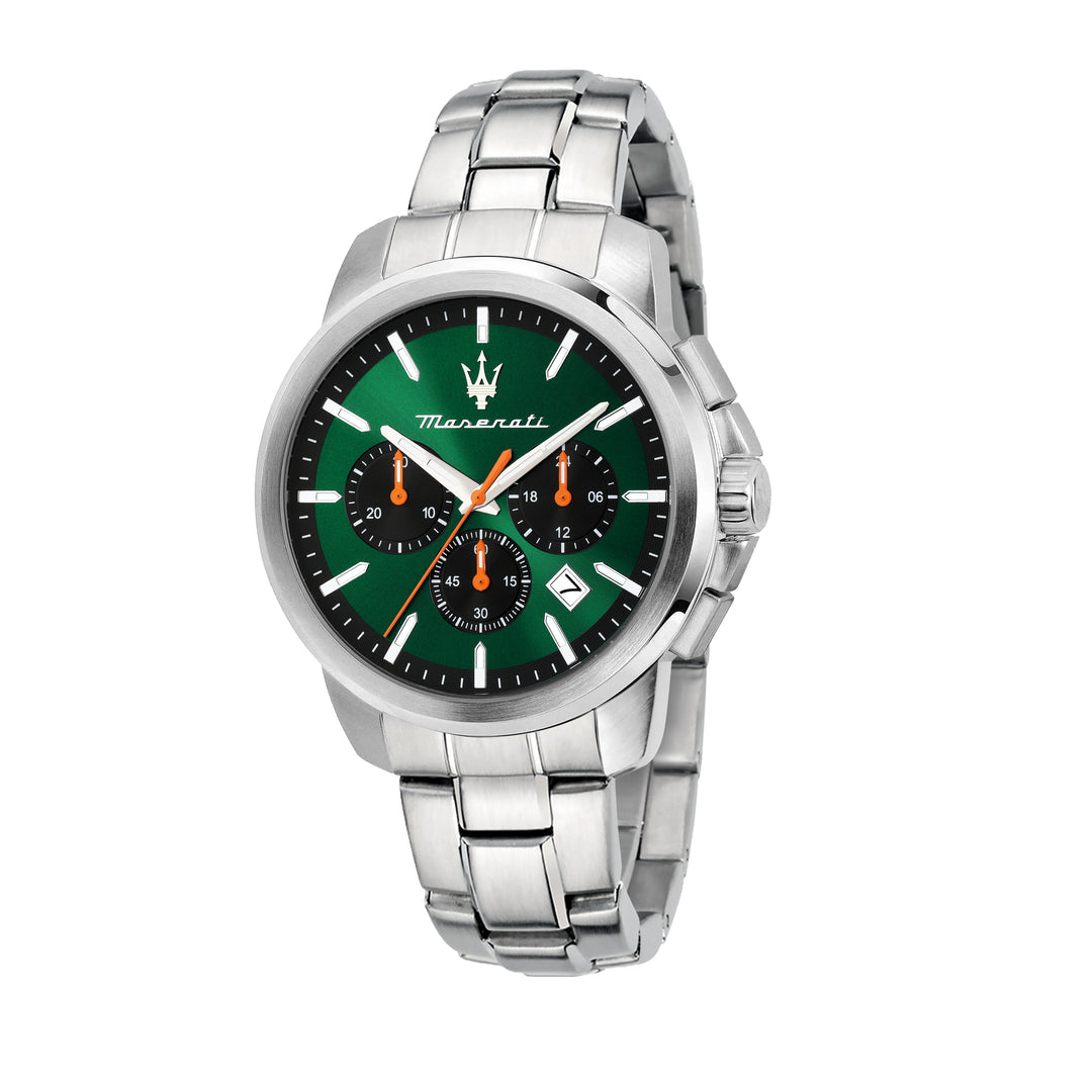 Successo R8873621043 - Chronograaf Herenhorloge - Groen Zilverkleurig