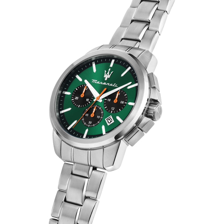 Successo R8873621043 - Chronograaf Herenhorloge - Groen Zilverkleurig