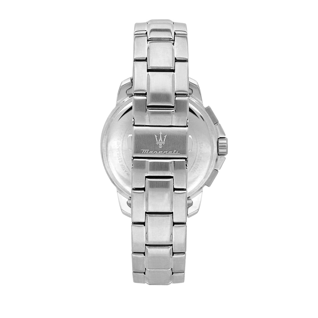 Maserati Successo R8873621045 - Kwarts Herenhorloge Giftset + Armband - 42 mm - Zilver Lichtblauw