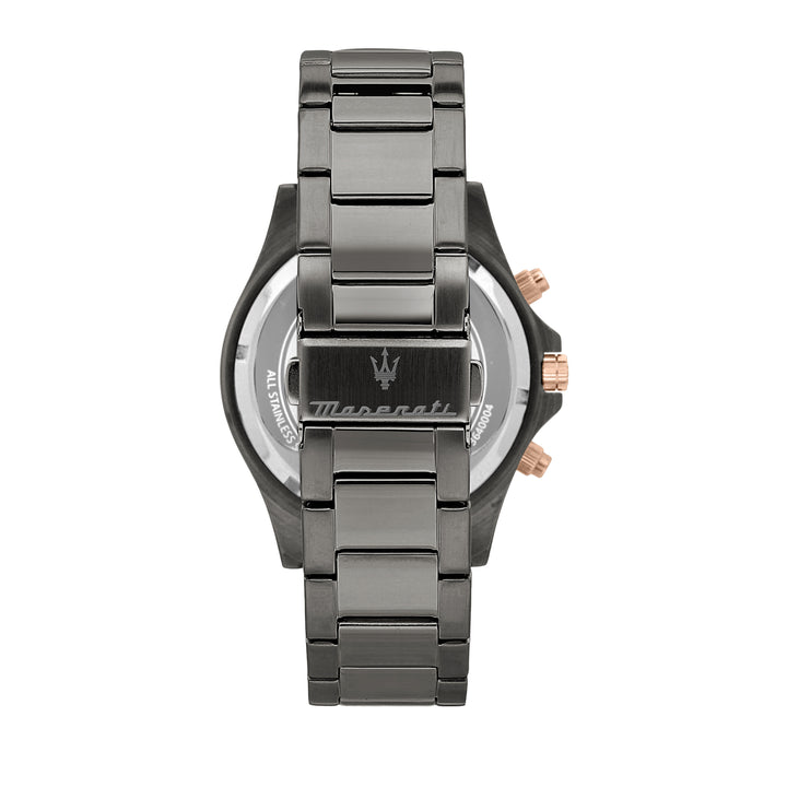 Maserati Sfida R8873640001 - Chronograaf Herenhorloge - 44 MM - Gunmetal/blauw/roségoud