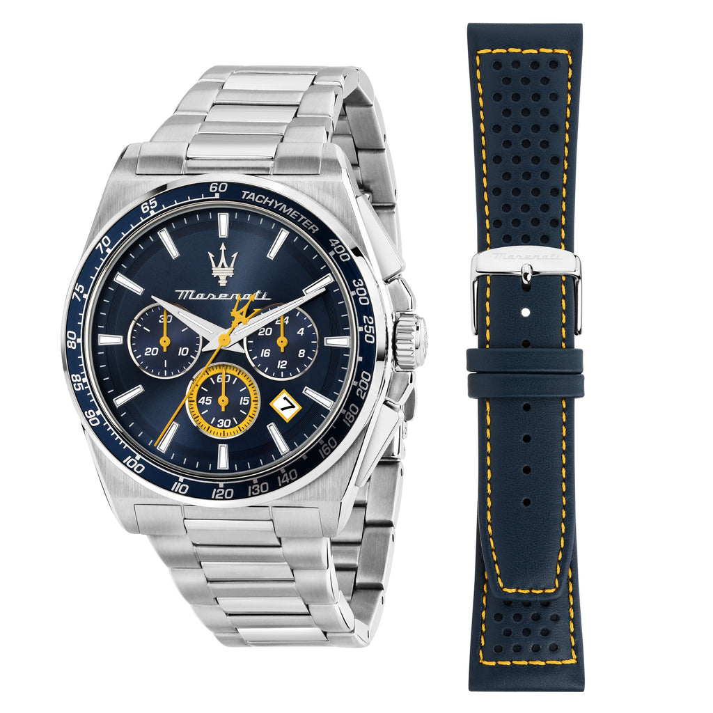 Maserati Velocita R8873652001 Chronograaf Herenhorloge 43MM Blauw