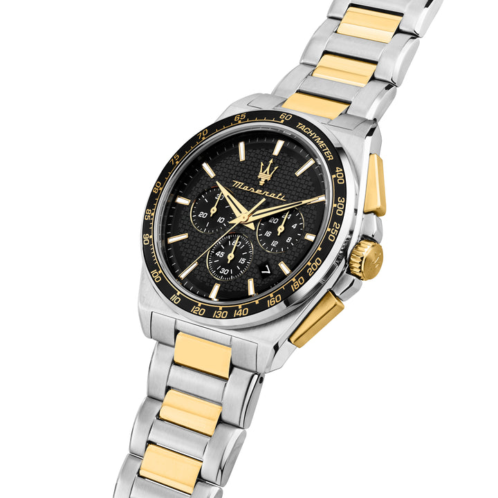 Maserati Velocità R8873652003 - Chronograaf Herenhorloge - 42 MM - Zwart Zilver Goud