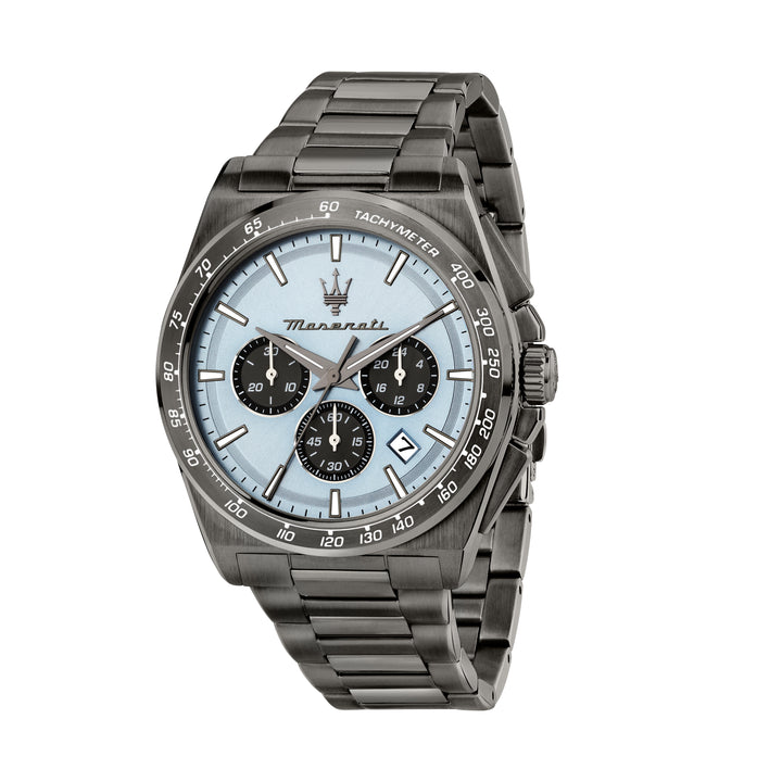 Maserati Velocità R8873652004 Special Edition - Chronograaf Herenhorloge - 43 MM - Gunmetal Lichtblauw