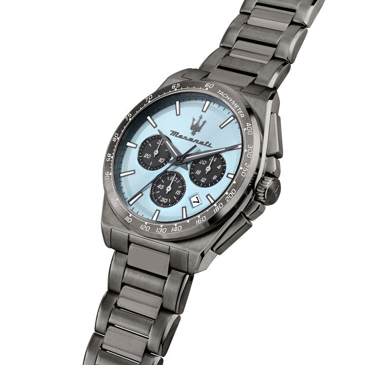Maserati Velocità R8873652004 Special Edition - Chronograaf Herenhorloge - 43 MM - Gunmetal Lichtblauw