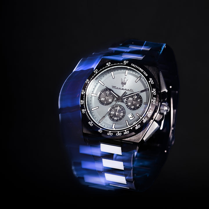 Maserati Velocità R8873652004 Special Edition - Chronograaf Herenhorloge - 43 MM - Gunmetal Lichtblauw