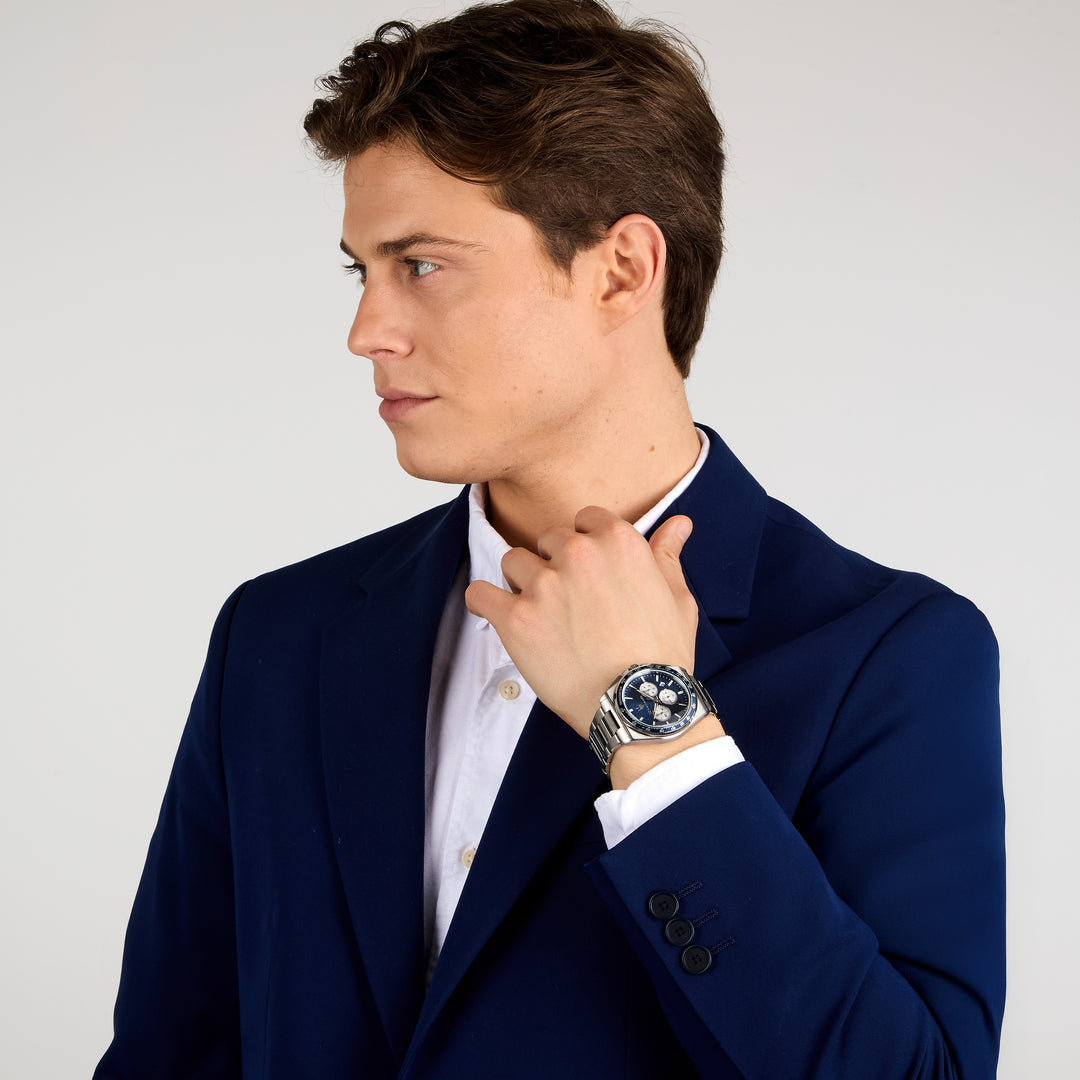 Maserati Velocità Chrono R8873652005 - Chronograaf Herenhorloge - 43 mm - Blauw Zilver