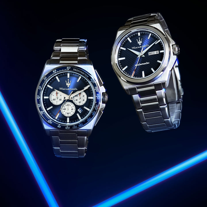 Maserati Velocità Chrono R8873652005 - Chronograaf Herenhorloge - 43 mm - Blauw Zilver