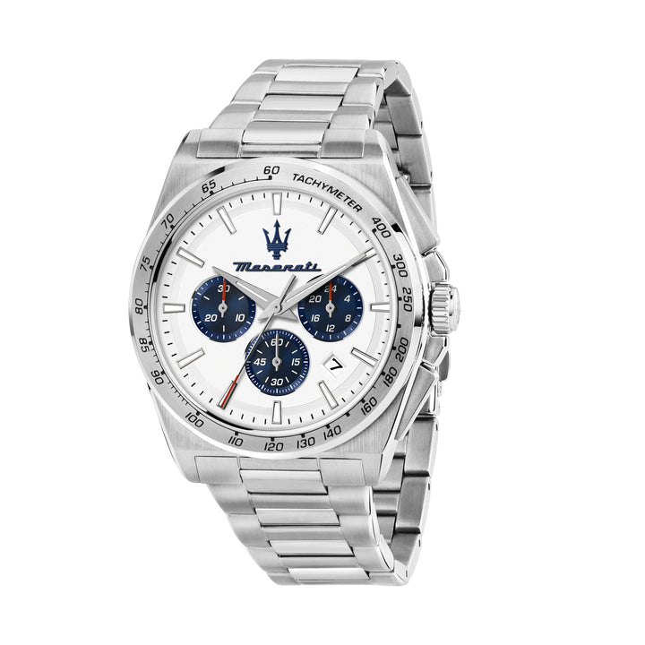 Maserati Velocità watch R8873652007 - Chronograaf Herenhorloge - 43 MM - Zilver Wit Blauw