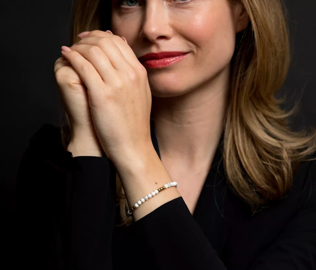 Rebel & Rose RR-40110-G-S Gold & Virgin White - Damesarmband - Wit/Goud - Maat S (±16 cm) - 4 MM