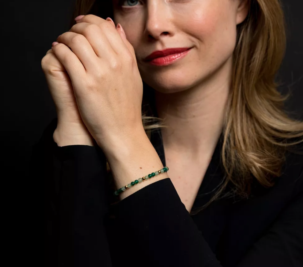 Rebel & Rose RR-40122-G-S Green Morning Vibes - Damesarmband - groen / goudkleurig - Maat S ( ±16  cm) - 4 mm