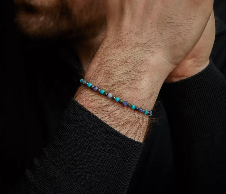 Rebel & Rose kralen armband RR-40148-S-L Blue Nights - Maat L ±19 cm
