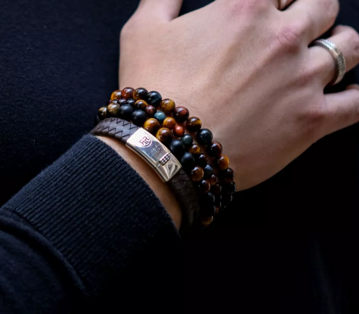 Rebel & Rose armband RR-60115-V-L Who's Afraid of the Tiger - Vintage - Maat L ±19 cm