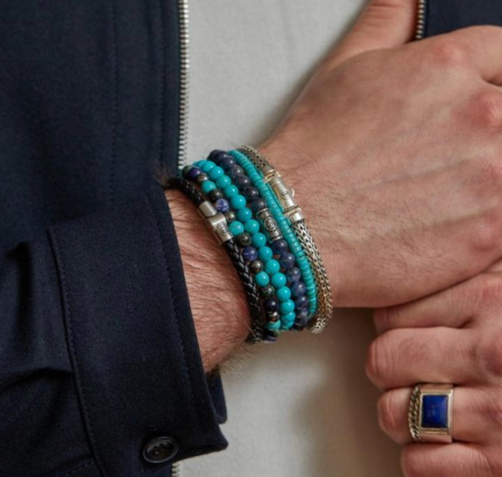 Rebel & Rose armband RR-BR007-S-M Iris Seven - Sterling Zilver 925 - Maat M ±17,5 cm