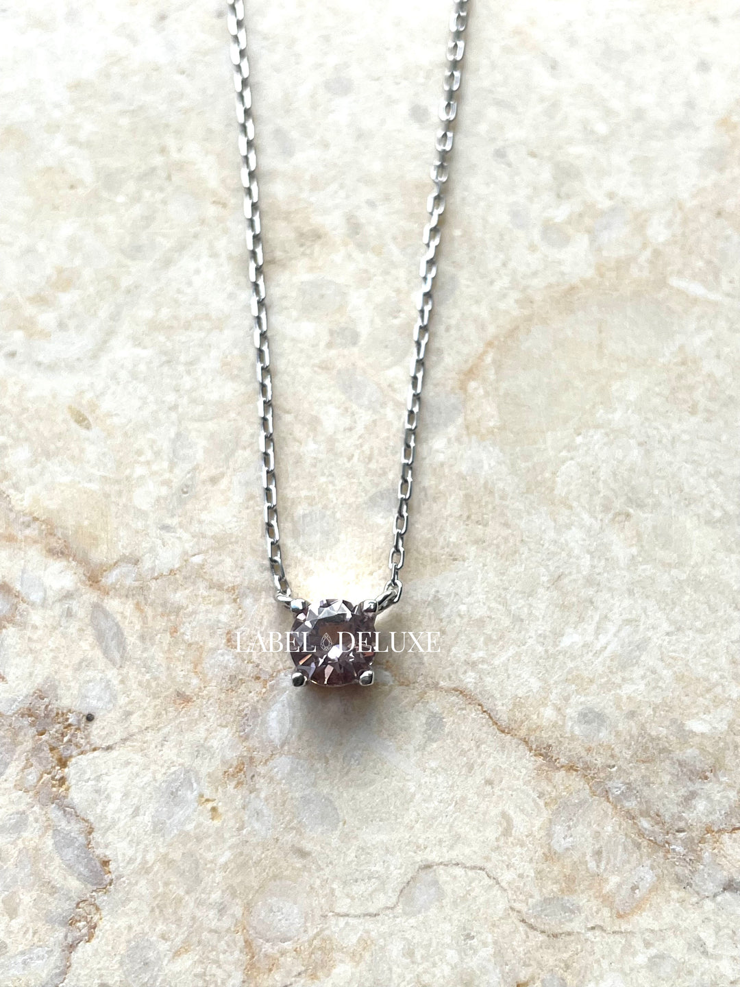 Karma Jewelry T309S-C - Dames Ketting - Tess - Sterling Zilver - Champagne Zirkonia - 38/45 CM