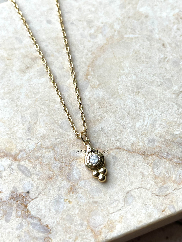 Karma Jewelry T312GP - Dames Ketting - Emma Triple Dots - Sterling Zilver - 14k Gouden Plating - 38/45 CM