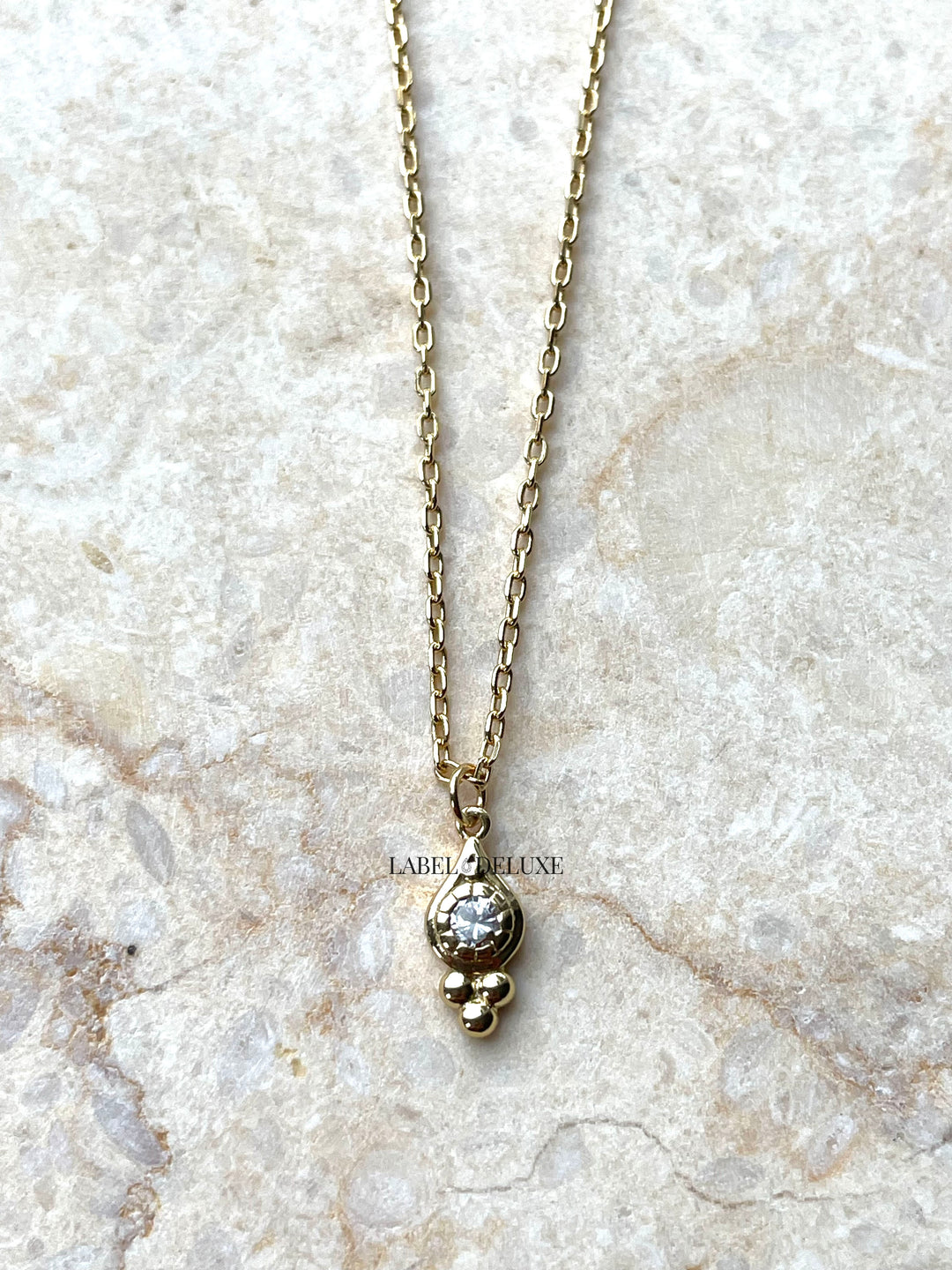 Karma Jewelry T312GP - Dames Ketting - Emma Triple Dots - Sterling Zilver - 14k Gouden Plating - 38/45 CM