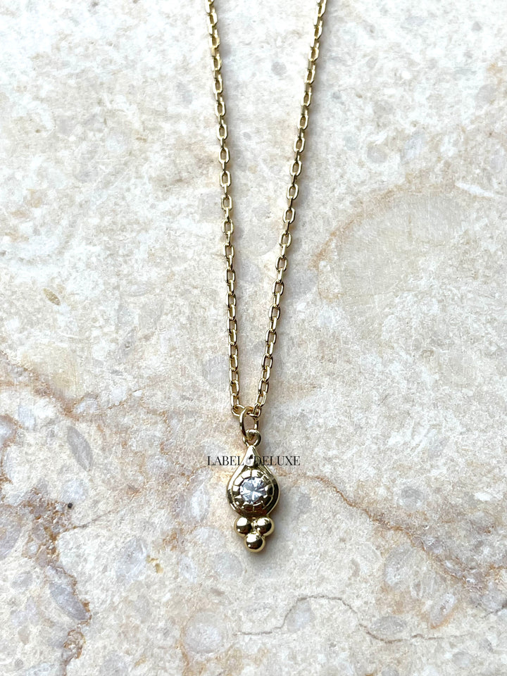 Karma Jewelry T312GP - Dames Ketting - Emma Triple Dots - Sterling Zilver - 14k Gouden Plating - 38/45 CM