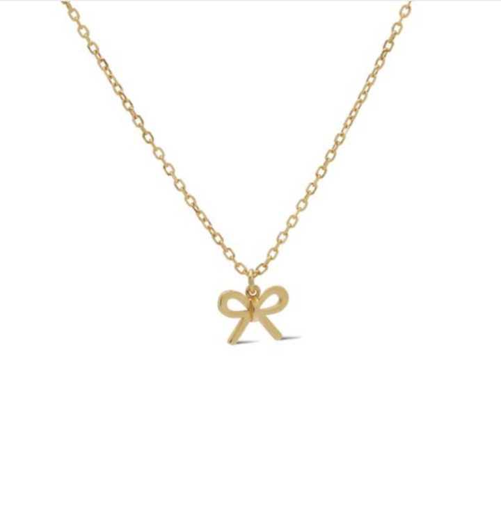 Karma Jewelry T331GP - Dames Ketting - Shelly Bow - Sterling Zilver - 14k Gouden Plating - 38 + 7 CM